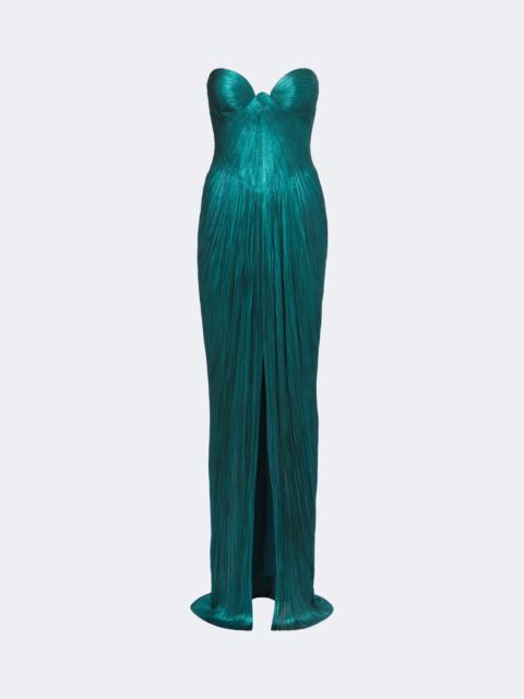 MARIA LUCIA HOHAN Nadira pleated silk bustier gown