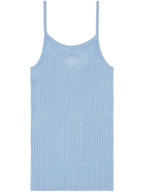 Sporty & Rich logo-patch ribbed tank top