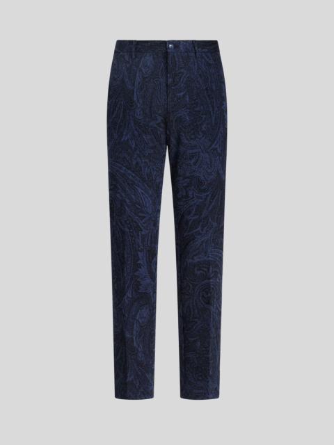 PAISLEY COTTON JACQUARD TROUSERS