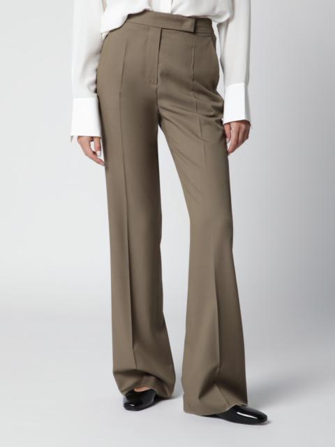 Max Mara Camel Wool Gabardine Trousers