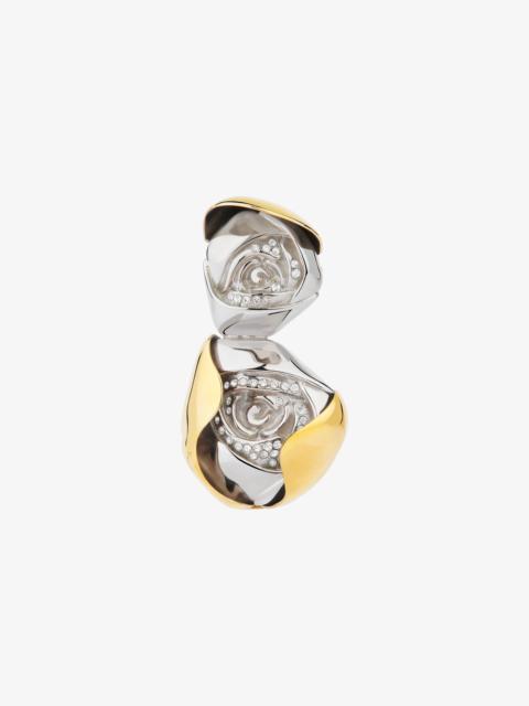 Givenchy FLOWER CLIP EARRING IN METAL WITH CRYSTALS