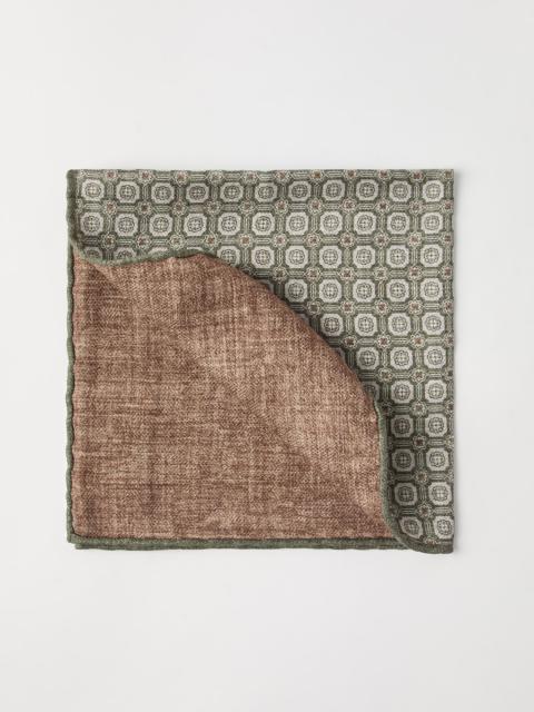 Brunello Cucinelli Silk pocket square with pattern
