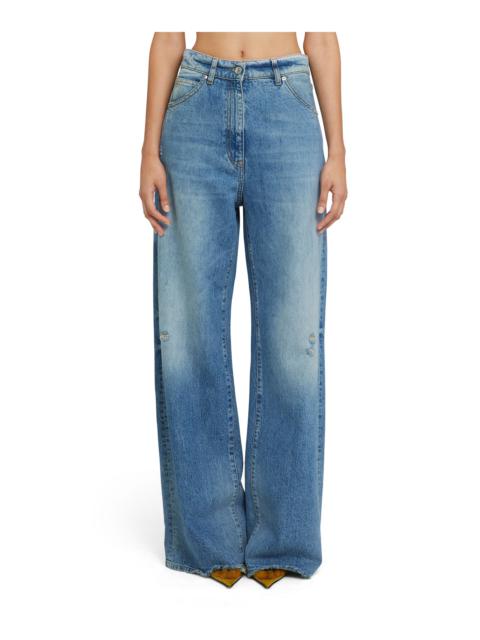 MSGM Solid color jeans with flared legs