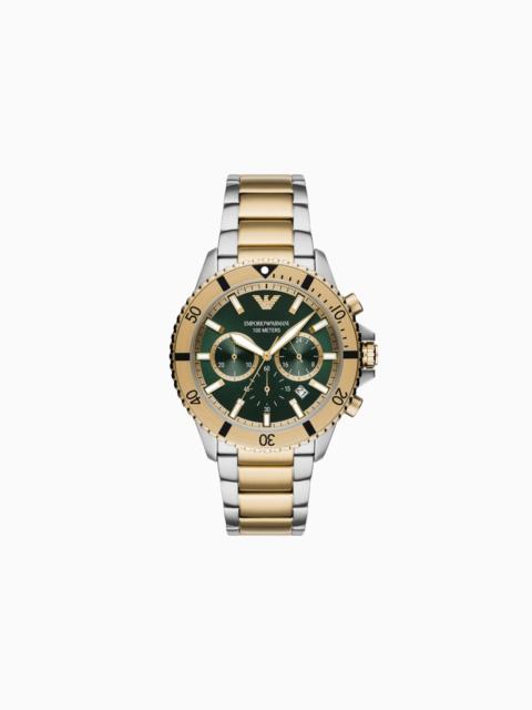 EMPORIO ARMANI CHRONOGRAPH TWO-TONE STAINLESS STEEL WATCH