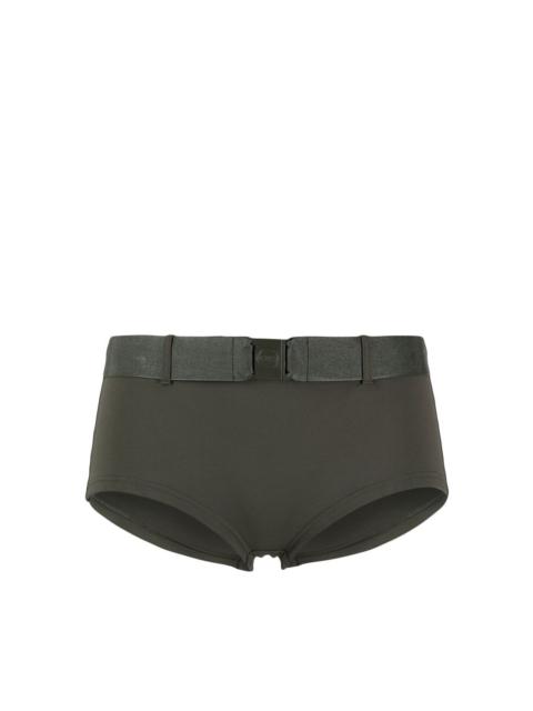 belted-waist bikini bottoms