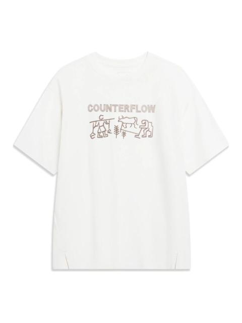 Li-Ning Li-Ning Counterflow Graphic T-shirt 'White' AHST605-1