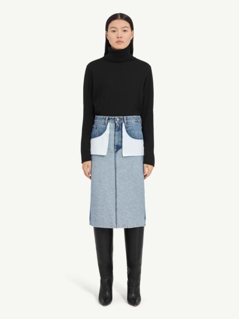 MM6 Maison Margiela Denim midi skirt