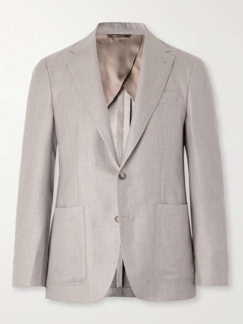 Wool, Silk and Linen-Blend Twill Suit Jacket
