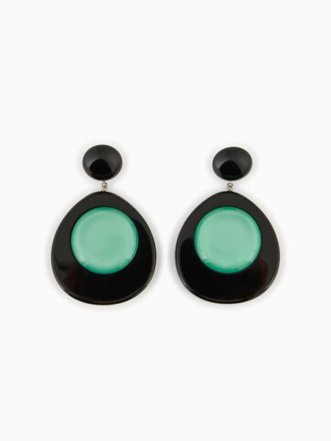 EMPORIO ARMANI Two-toned pendant earrings
