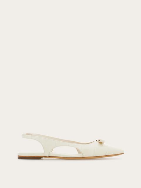 FERRAGAMO Slingback ballet flat with mini bow