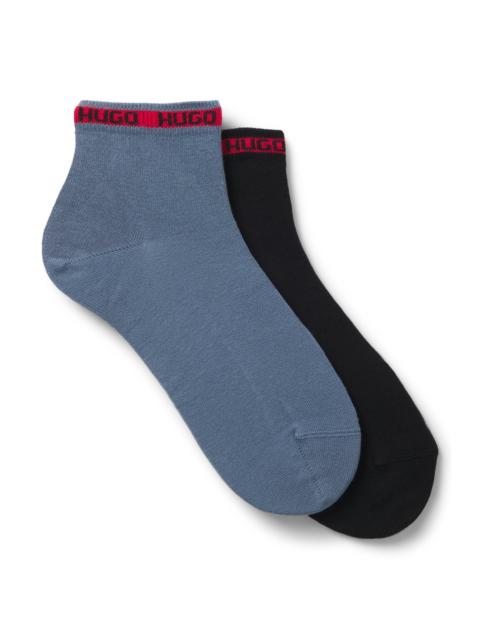 HUGO TWO-PACK OF LOGO-TAPE SOCKS IN A SHORT LENGTH