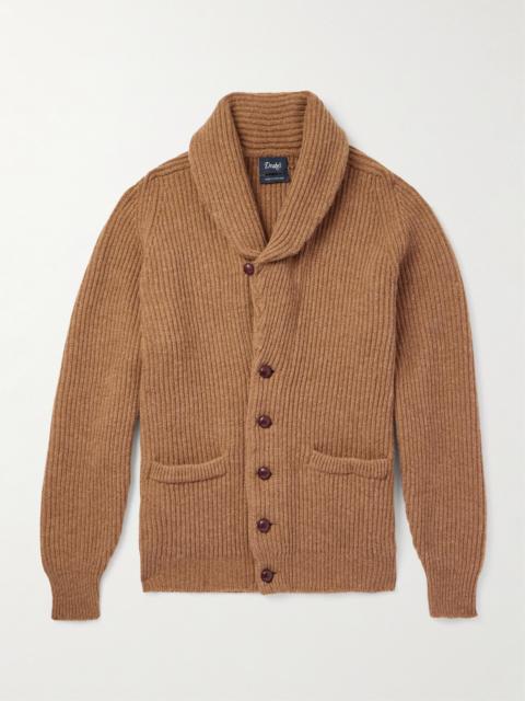 Drake's Slim-Fit Shawl-Collar Ribbed Wool Cardigan