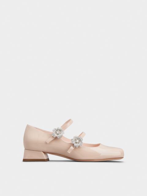 Roger Vivier Bouquet Strass Babies Ballerinas in Patent Leather