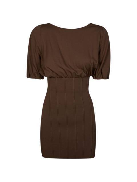 ELISABETTA FRANCHI ribbed knitted mini dress