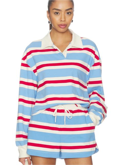 Year of Ours Striped Cotton Jersey Rugby Pullover