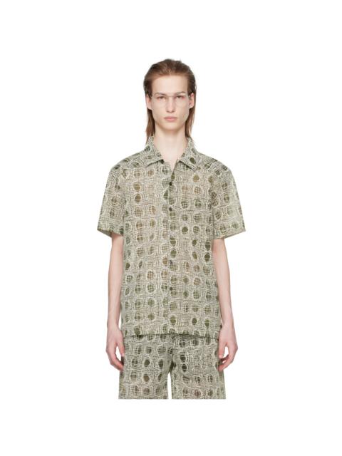 OLLY SHINDER Green Warp Shirt