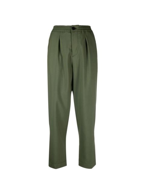 elasticated-waistband chino trousers