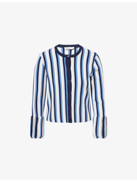 SIMKHAI Iris Striped Knitted Jacket