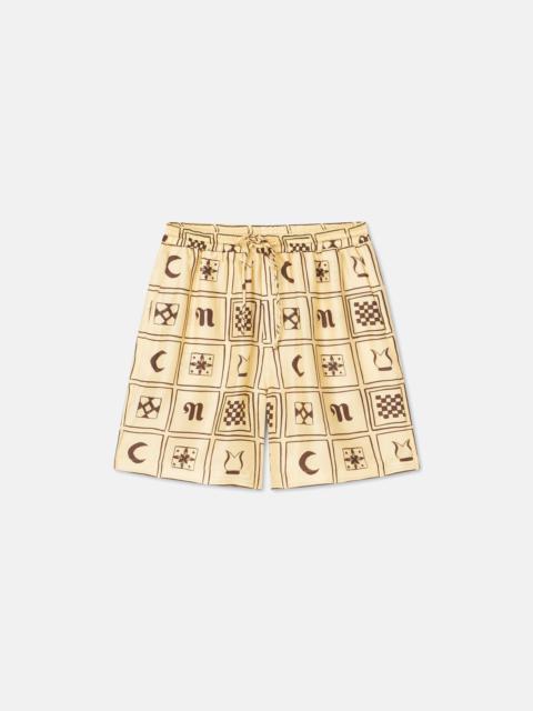 Nanushka DOXXI - Printed silk-twill shorts - Apricot