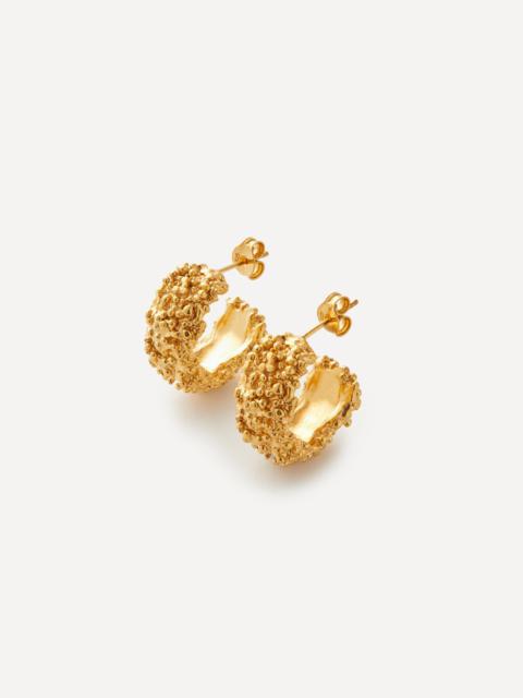 ALIGHIERI 24ct Gold-Plated Rocky Road Hoop Earrings