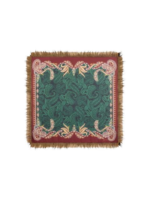 Etro paisley fringed scarf