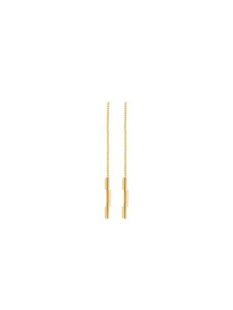 18kt yellow gold Link to Love threader earrings