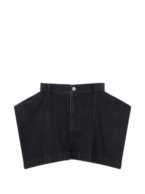 sacai denim shorts
