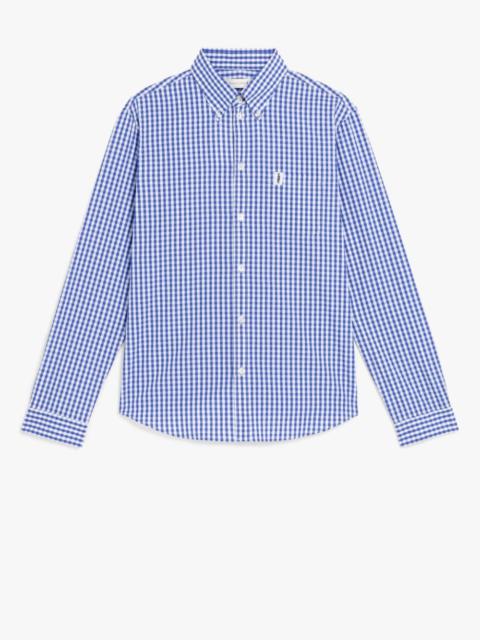 Mackintosh BLOOMSBURY BLUE CHECK COTTON SHIRT | GSC-107