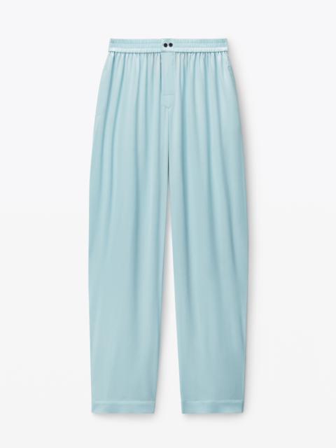 Alexander Wang Logo Cutout Boxer-Style Pant in Silk