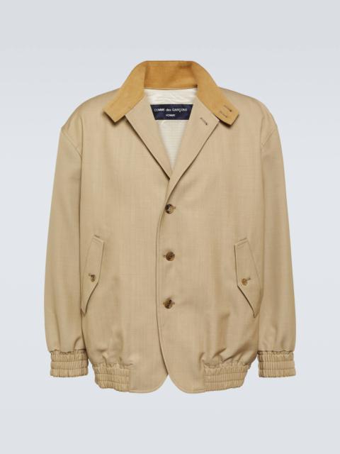 Wool and mohair twill jacket