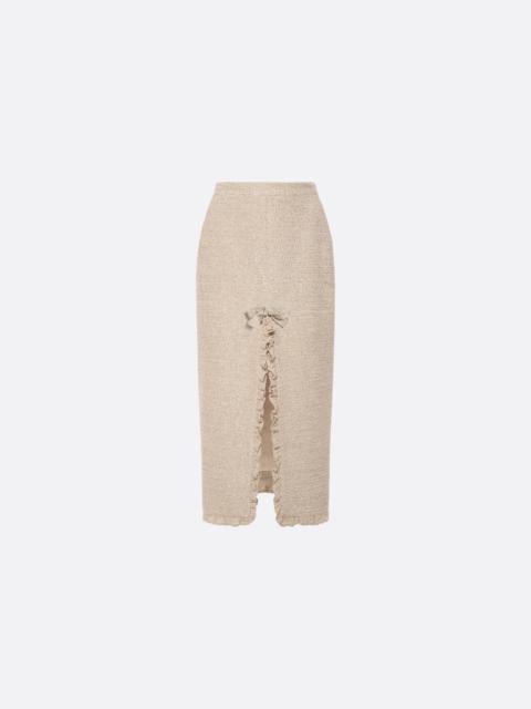 Alessandra Rich SEQUIN TWEED MIDI SKIRT