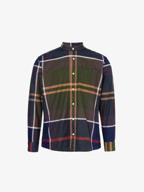 Barbour Tartan-pattern brand-patch regular-fit cotton-shirt
