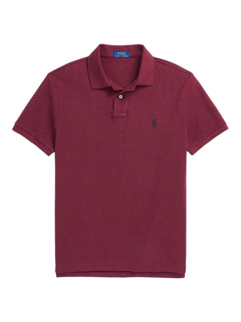 Polo Ralph Lauren Men's Basic Custom Slim-Fit Mesh Polo Shirt - Vintage Port Heather