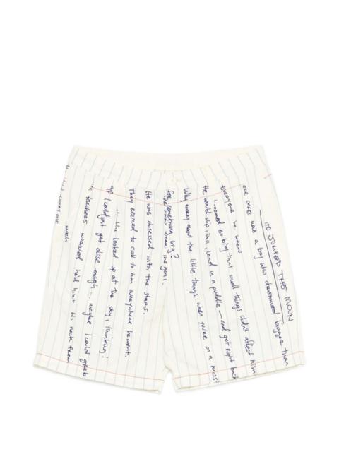 KidSuper stripe text shorts