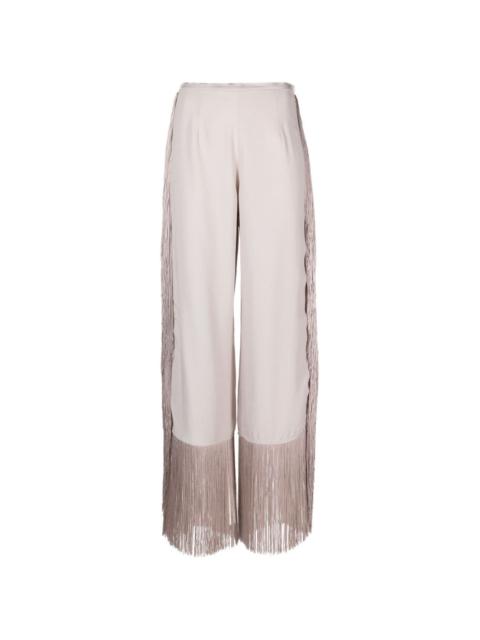 Taller Marmo Nevada fringed wide-leg trousers