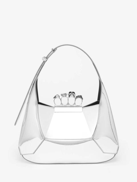 Alexander McQueen Women's The Jewelled Hobo Bag in Silver