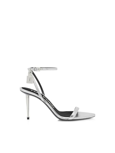 TOM FORD LAMINATED NAPPA LEATHER PADLOCK SANDAL
