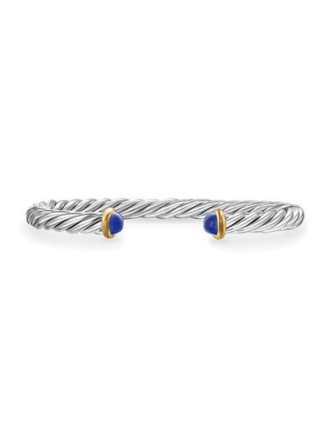 DAVID YURMAN Men's Cable Cuff Bracelet in Sterling Silver - Lapis Lazuli