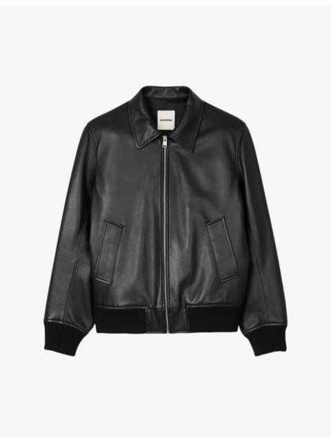 Sandro Relaxed-fit leather jacket
