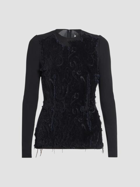 Maison Margiela Women's Tapestry Crewneck Top - Black
