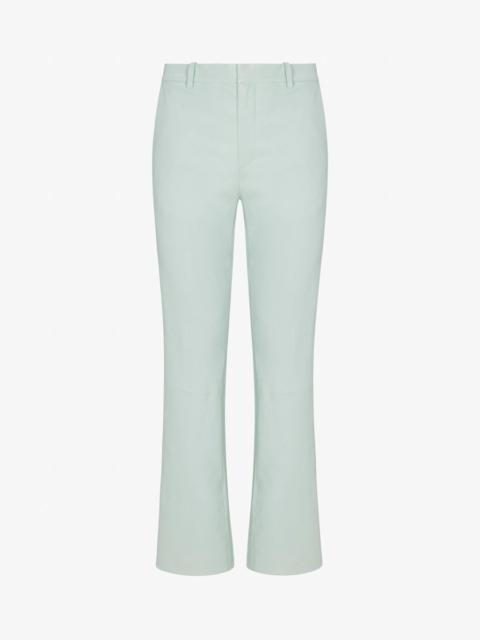 SPRWMN MIST LEATHER CROPPED TROUSERS