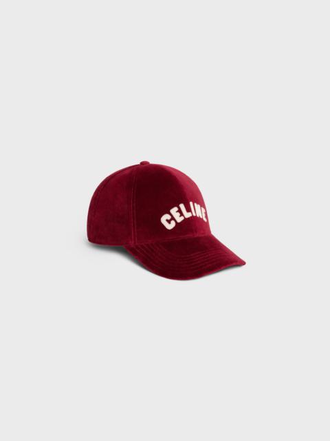 CELINE celine baseball cap in cotton velvet