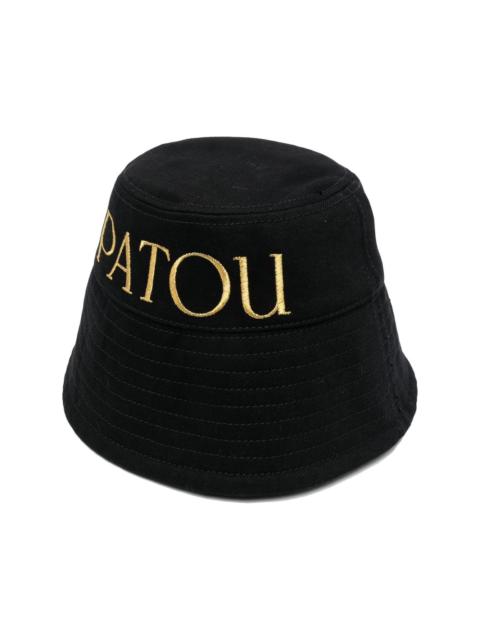 PATOU logo-embroidered denim bucket hat