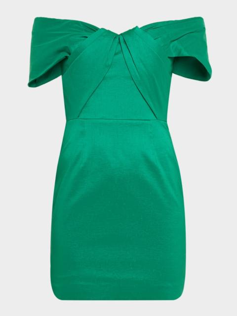 REBECCA VALLANCE Bailey Off-Shoulder Bodycon Mini Dress