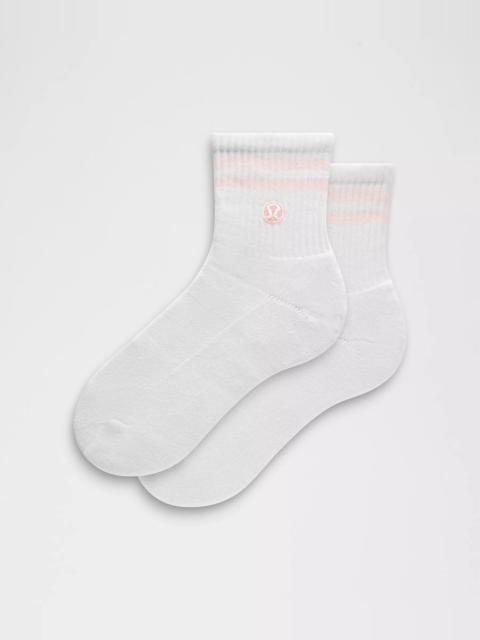 lululemon Unisex Daily Essential Quarter Socks *Stripe