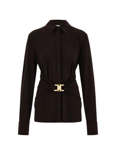 FERRAGAMO Ferragamo Viscose Shirt With Gathered Waist