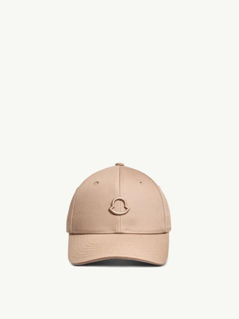 Moncler Logo Cotton Gabardine Baseball Cap
