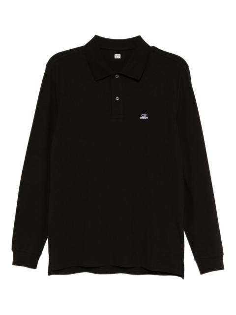 C.P. Company logo-patch polo shirt