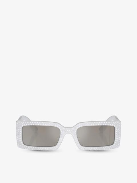 Dolce & Gabbana DG4447B rectangle-frame acetate sunglasses