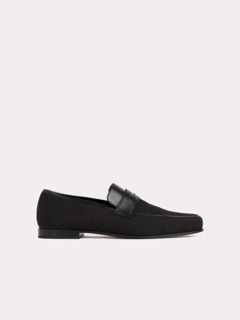 Totême The canvas penny loafer black